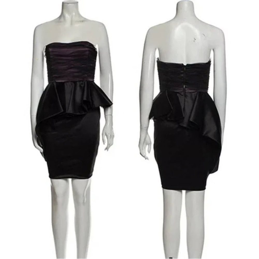 Alice + Olivia Black Strapless Dress